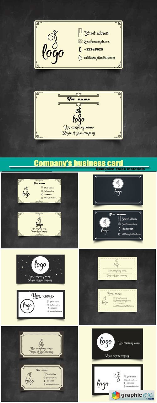 Company's business card in the vector collection