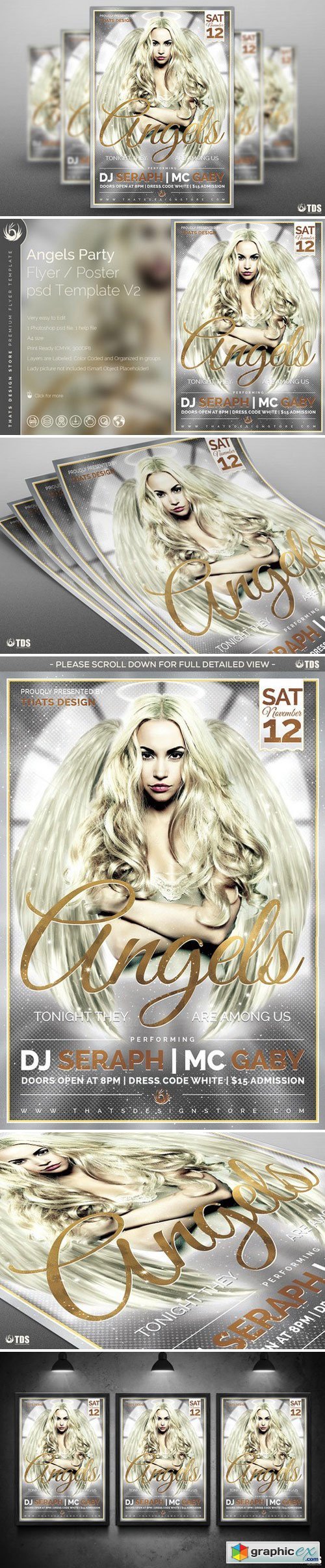 Angels Party Flyer Template V2