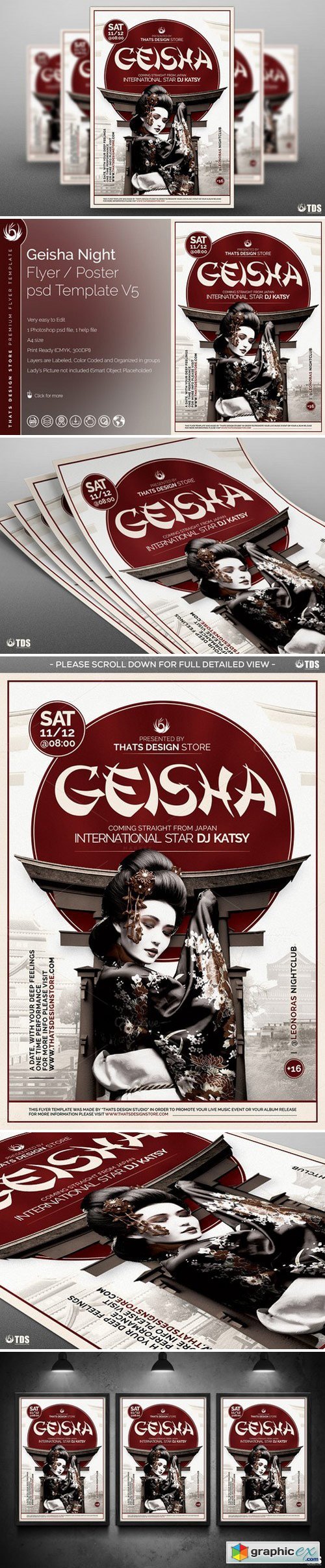 Geisha Night Flyer Template V5