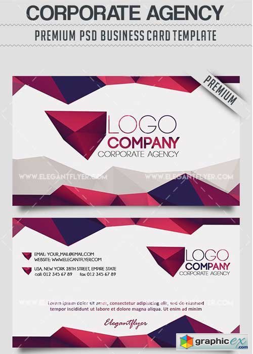 Corporate Agency V3 Business Card Templates PSD