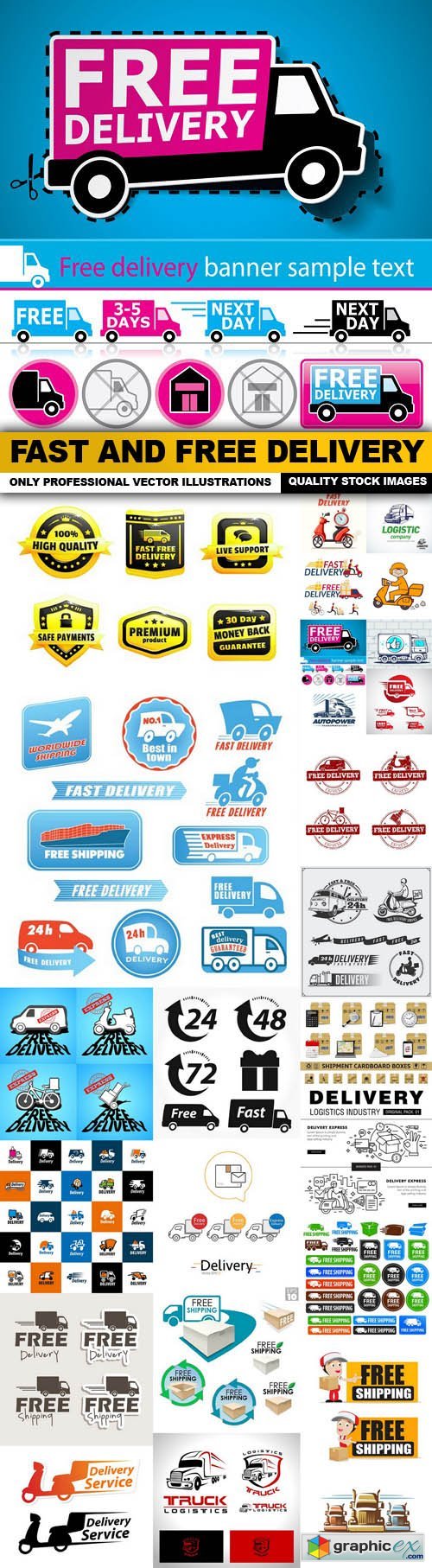 Fast And Free Delivery - 25 Vector