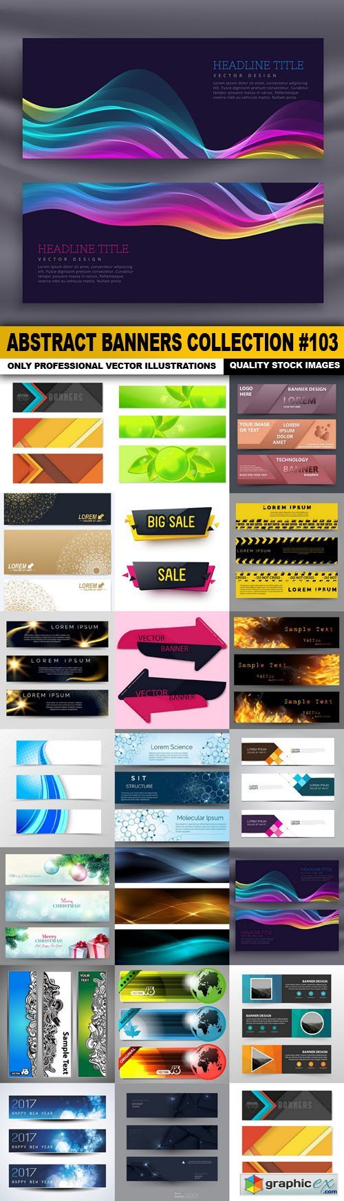 Abstract Banners Collection #103 - 20 Vectors