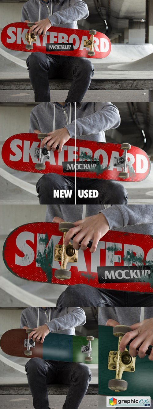 Skateboard Mockup - PSD