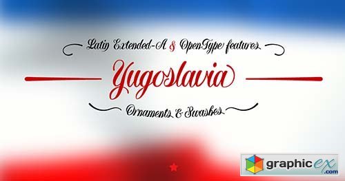 Yugoslavia  Calligraphic Font