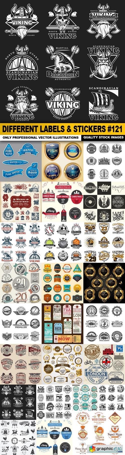 Different Labels & Stickers #121 - 25 Vector