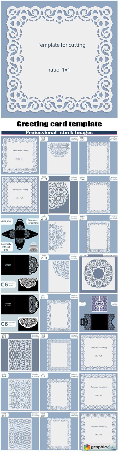 Greeting card template for cutting plotter #5