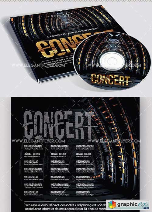 Concert Premium CD Cover PSD V7 Template