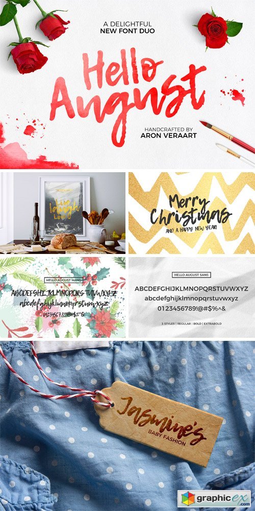 Hello August Font Duo