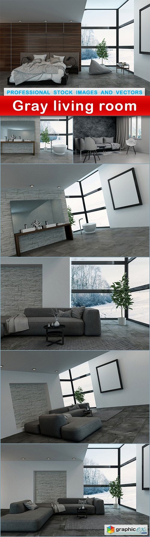 Gray living room - 7 UHQ JPEG