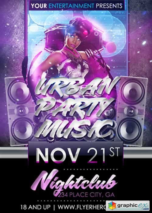 Urban Party Music V9 Flyer Template