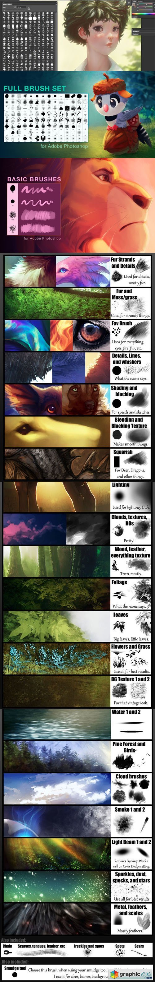 My Brushes Pack - Huge Painting Brushes for Photoshop