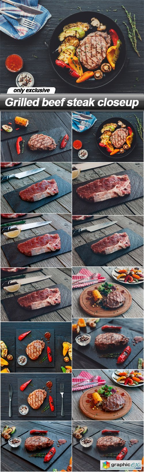Grilled beef steak closeup - 14 UHQ JPEG