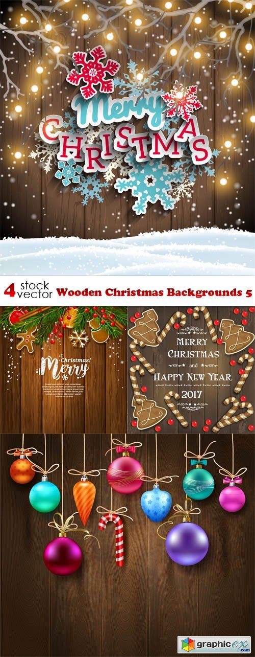 Wooden Christmas Backgrounds 5