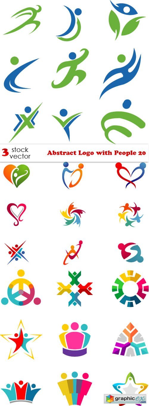 Abstract Logo with People 20