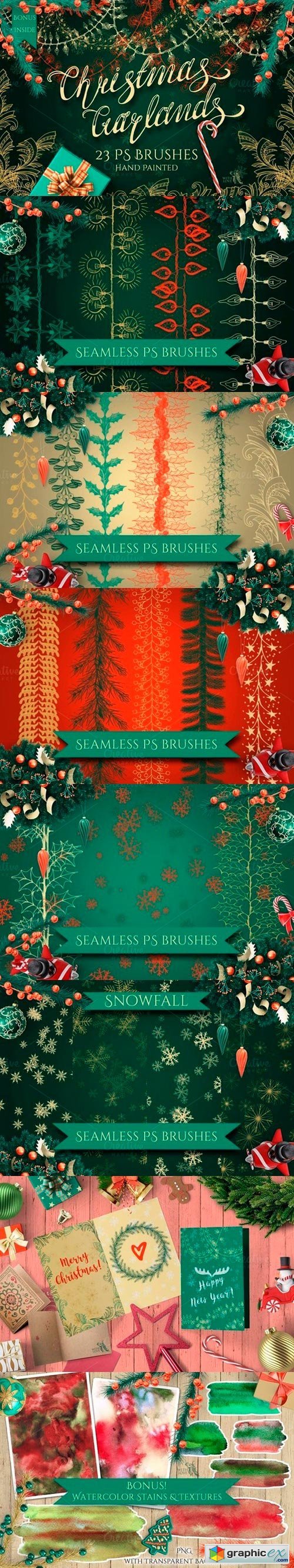 Christmas Garlands PS Brushes