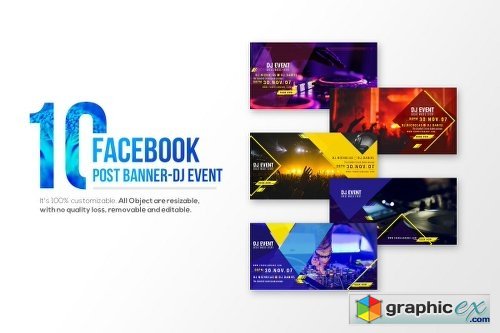 10-Facebook Post banners-DJ Event