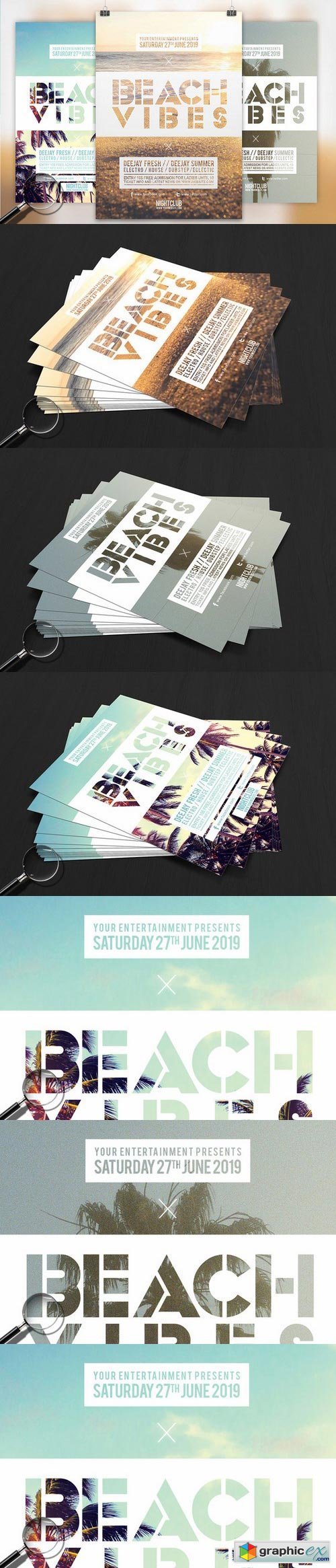 Beach Vibes | 3in1 Flyer Template