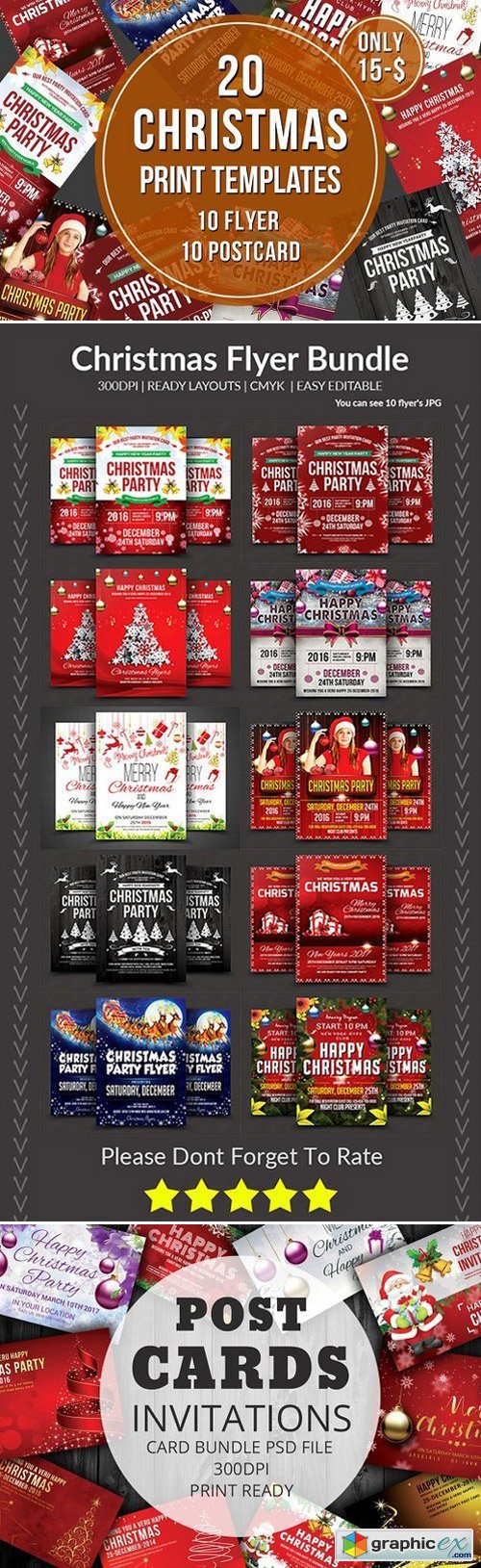 Christmas Flyer & Postcard Bundle