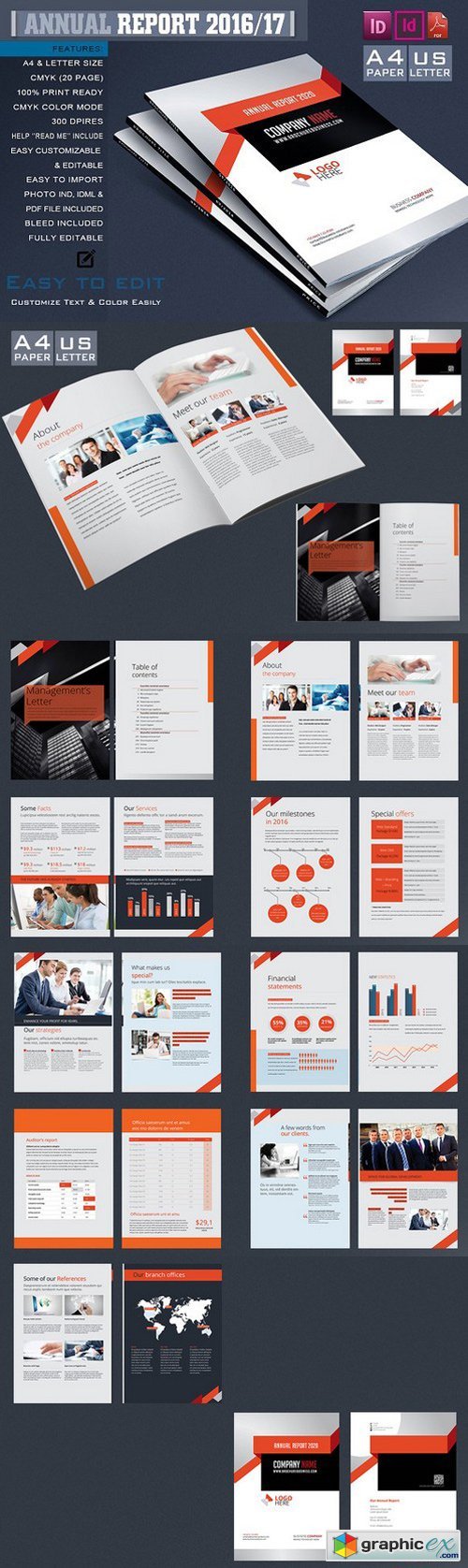 Annual Report Template 22 » Free Download Vector Stock Image Within Ind Annual Report Template