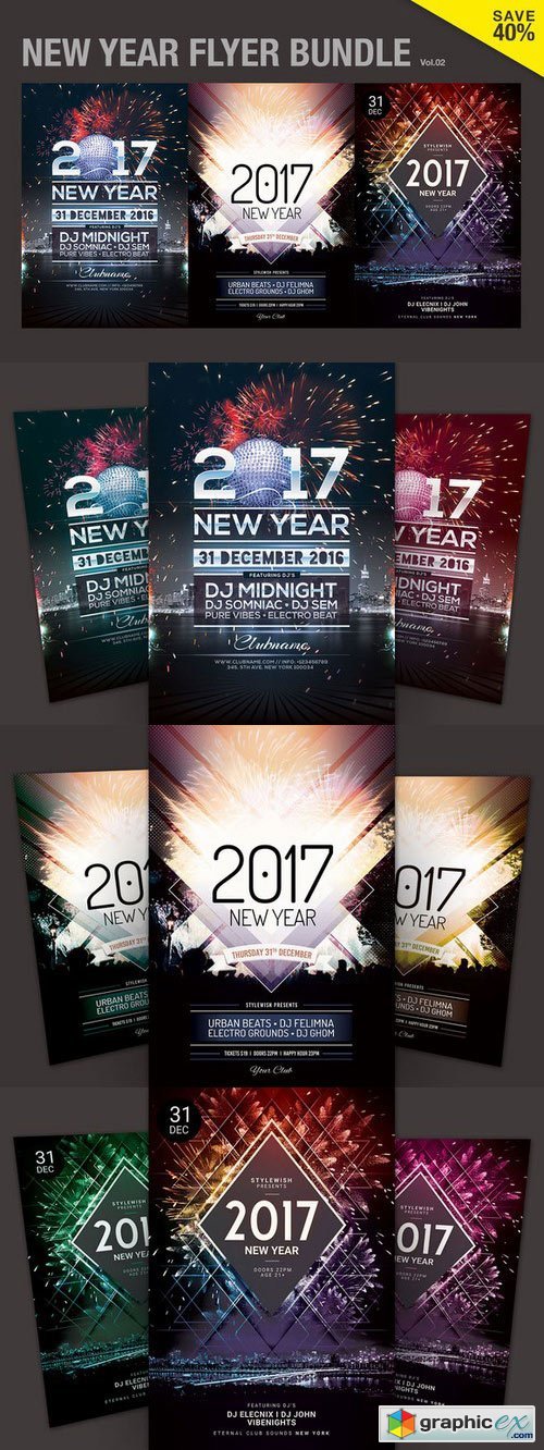 New Year Flyer Bundle Vol.02