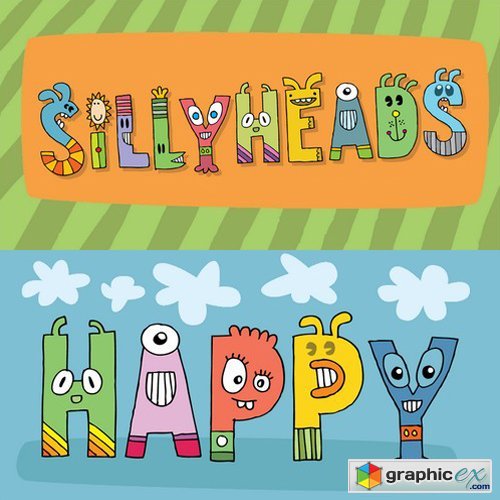 Sillyheads font (only letters)