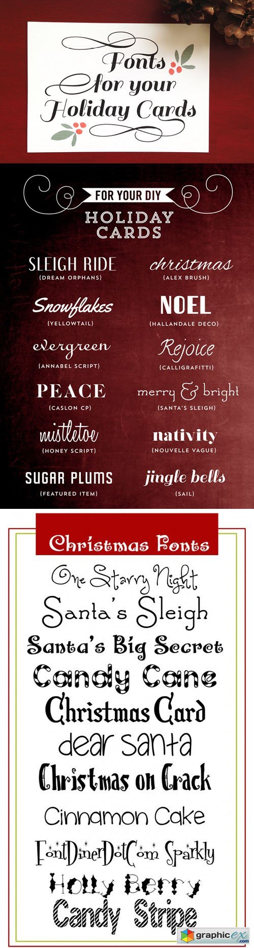 22 Christmas Fonts for Holiday Cards