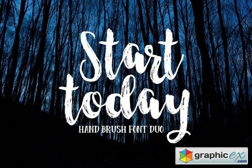 Start Today Script - 3 Fonts