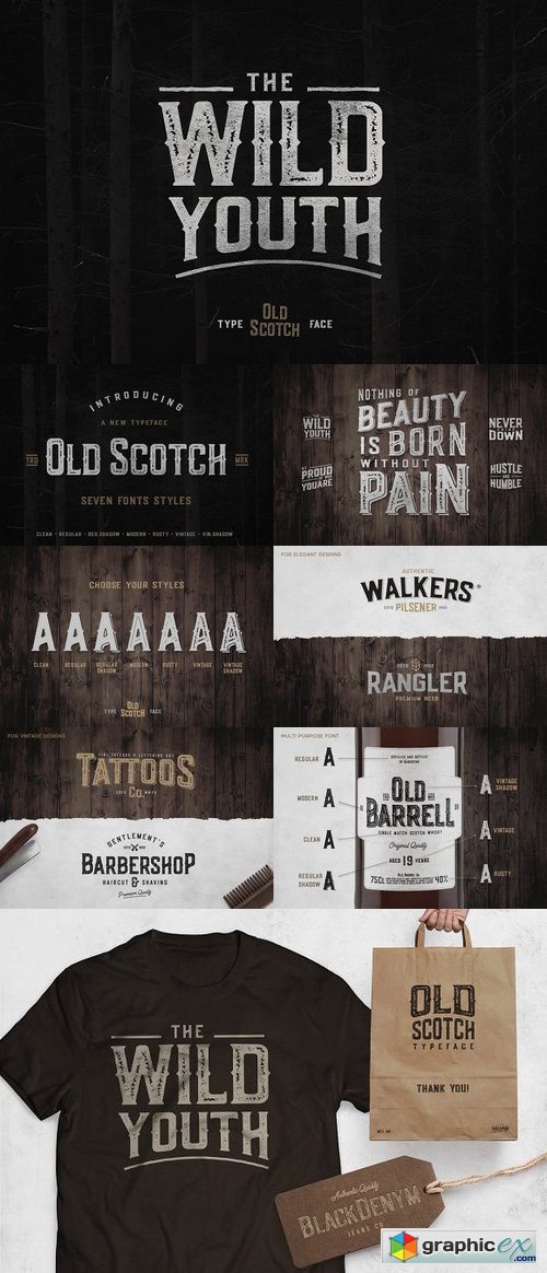 Old Scotch Typeface - 7 Styles