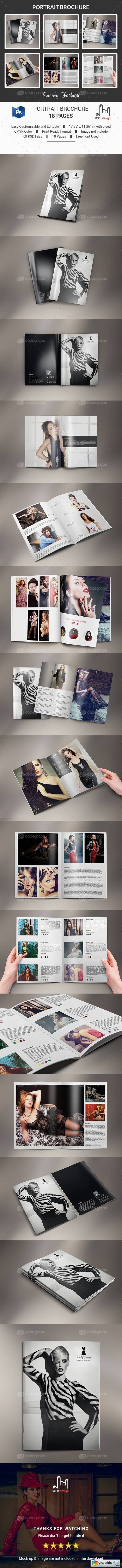 Simply Fashion Portrait Brochure 18 Pages 9783