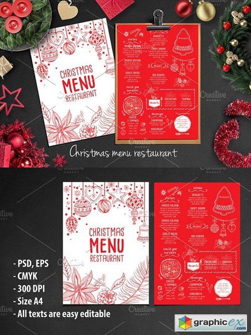 Food menu, restaurant flyer 20