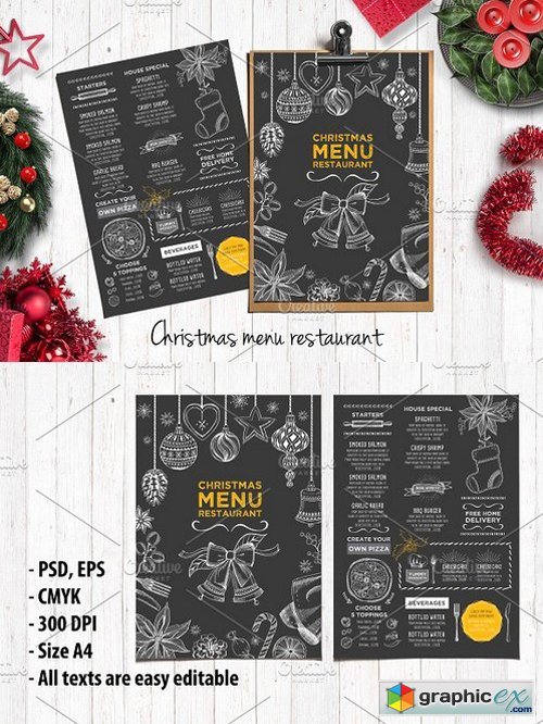 Food menu, restaurant flyer 18