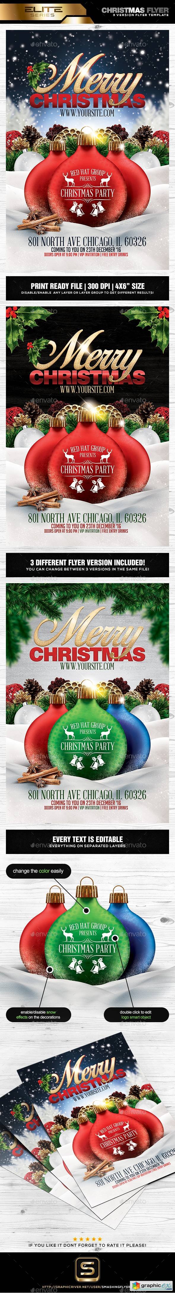 Christmas Party Flyer Template 18898331