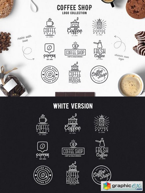 Coffee shop logo collection