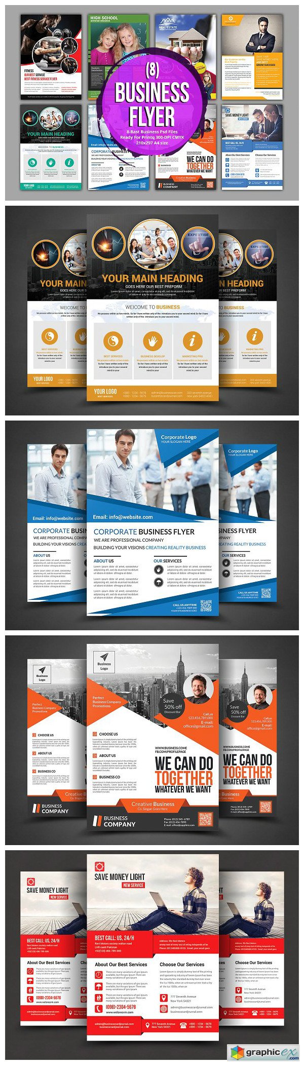 8 Corporate Business Flyer Bundle