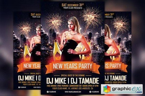 New Years Party Flyer Template