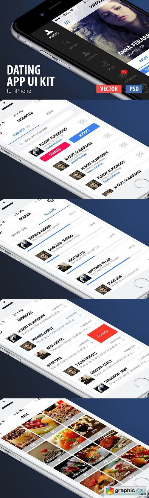 Dating App Ui Kit for iPhone