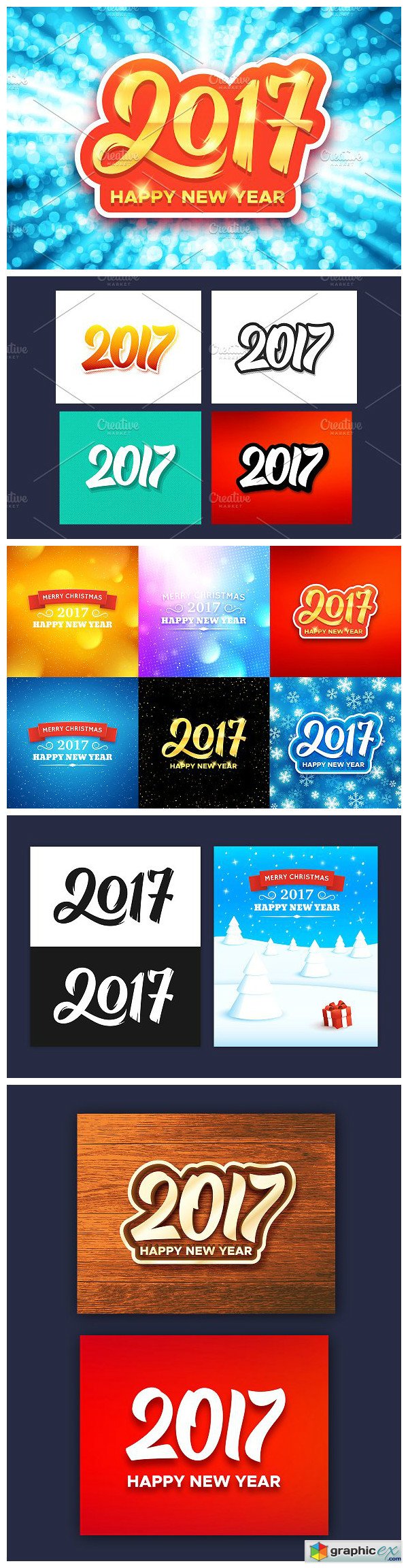 Happy New Year 2017 Cards