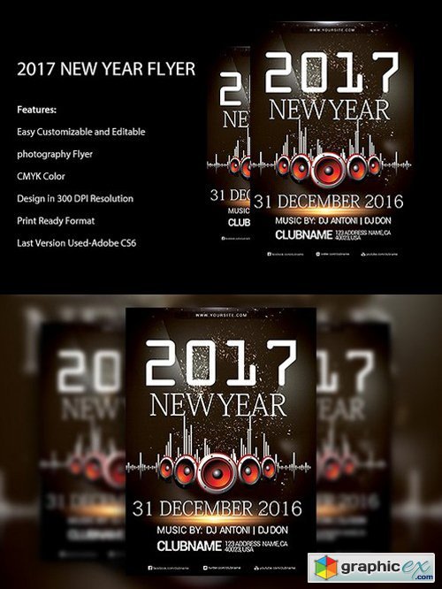 New Year Eve Party Flyer Template