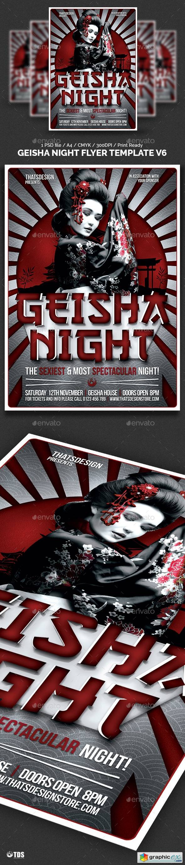 Geisha Night Flyer Template V6