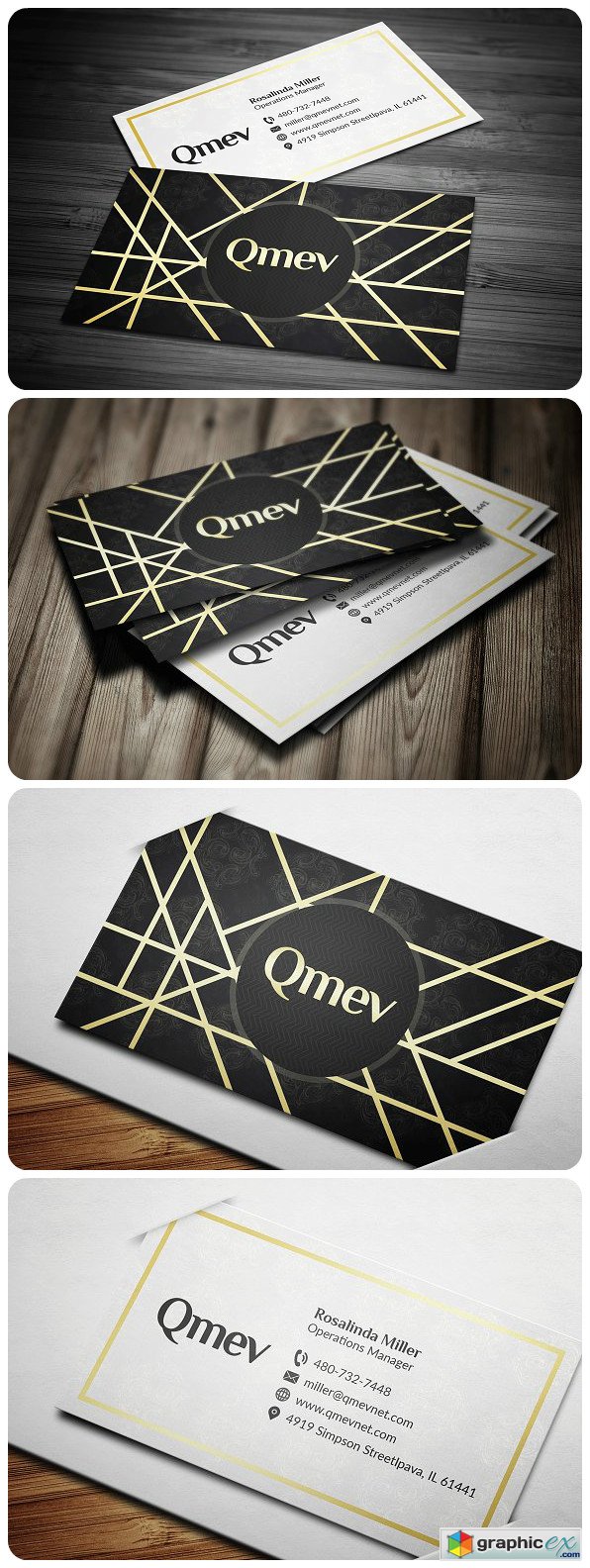 Gold and Black Business Card 2