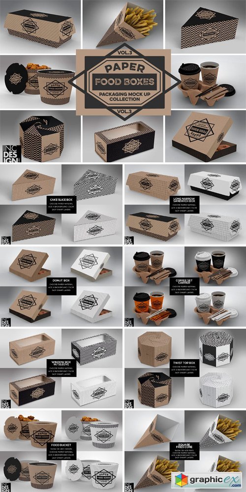 VOL.3 Food Box Packaging MockUps