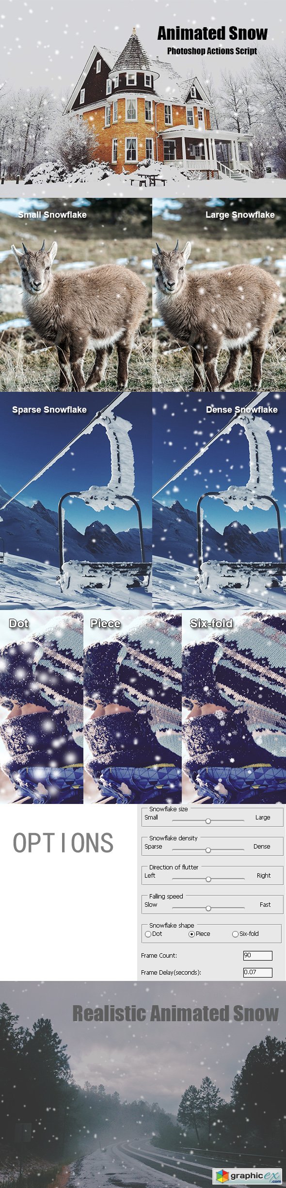 Animated Snow Photoshop Add-on