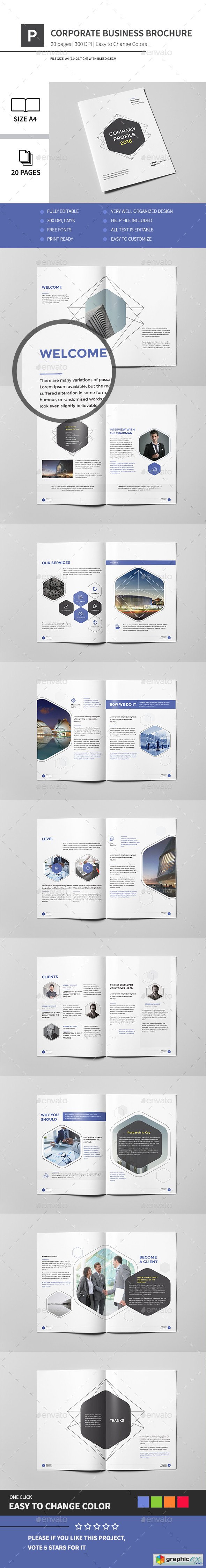 Corporate Business Brochure 20 Pages A4