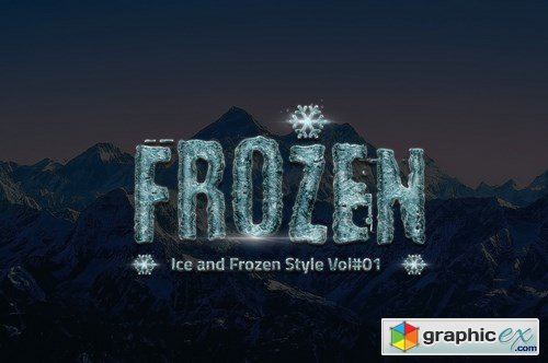 24 Frozen and Ice Text Effect