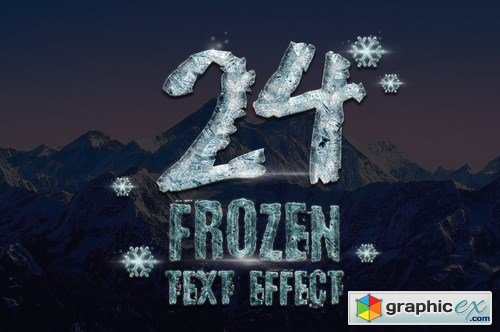 24 Frozen and Ice Text Effect