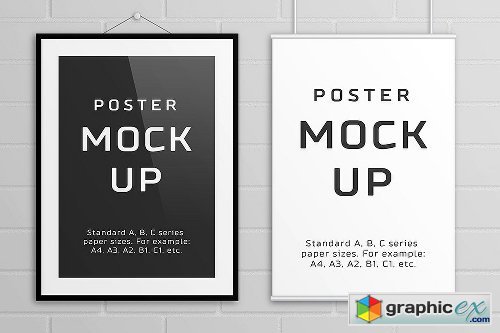 Poster Mock Up  A/B/C Paper Sizes