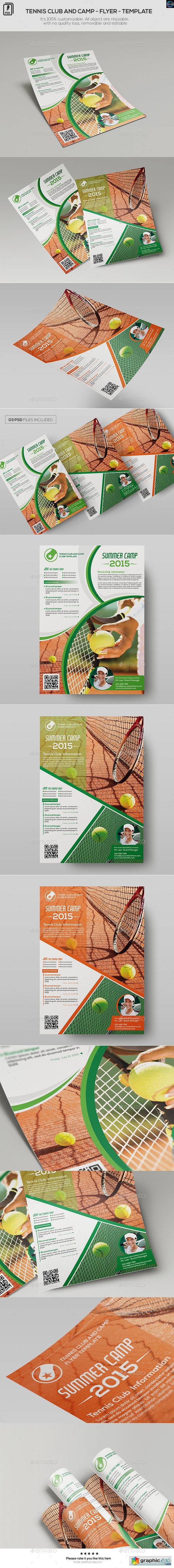 Tennis Club and Camp - Flyer Template