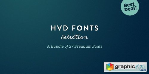 HVD Fonts Selection Font Family Bundle