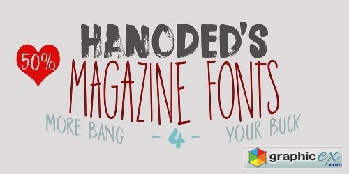 Hanodeds Magazine Fonts - 10 Fonts