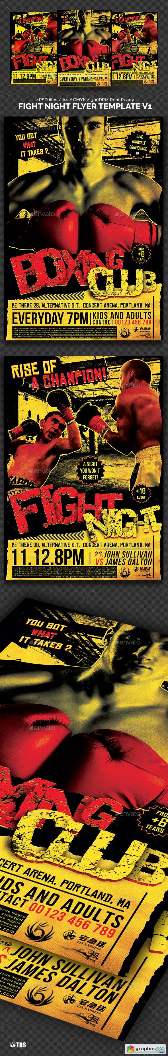 Fight Night Flyer Template V1